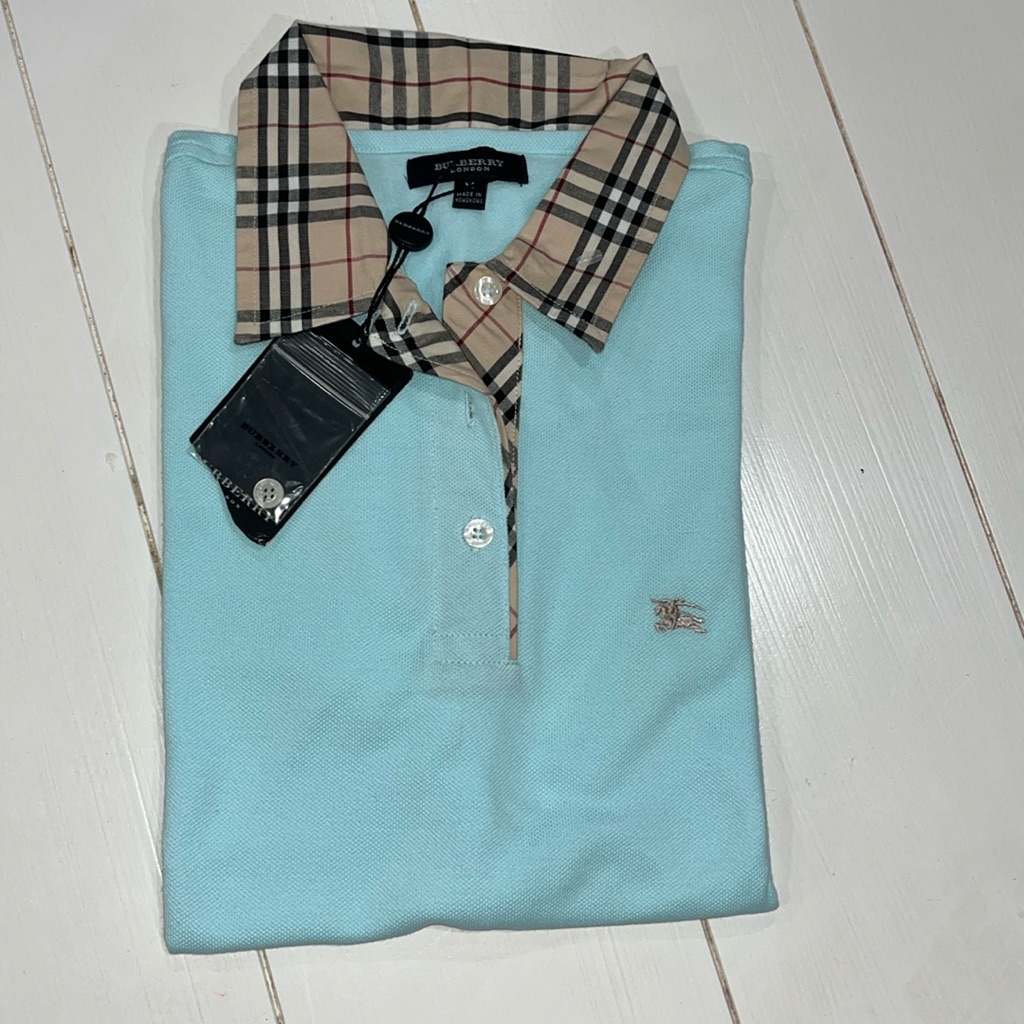 Burberry Vintage Nova Check Sz Medium Polo Shirt - Runs Small -See Measurements